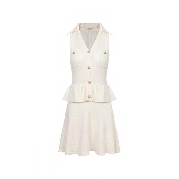 RIVIR Dresses & Skirts - NEW RIVIR women's pointelle mini dress in white